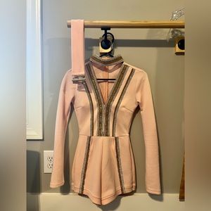 PINK GLAM ROMPER WITH BELT SIZE 0-2